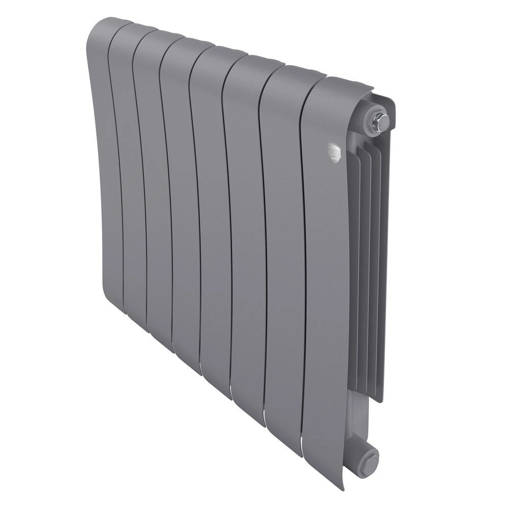 Радиатор биметаллический Infinity Silver Satin 500/87  8 секции (серый) Royal Thermo