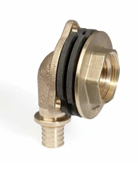 Угольник 16 - Rp 1/2" х 18 латунь,для подсоед. сливного бочка rautitan MX Reha