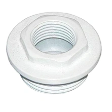 Переходник d42 (3/4") белый левый (под силикон)