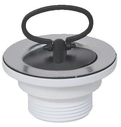 Выпуск пластиковый с резиновой пробкой (решетка н/ж 70мм) выход вертикальный 1 1/4" McAlpine