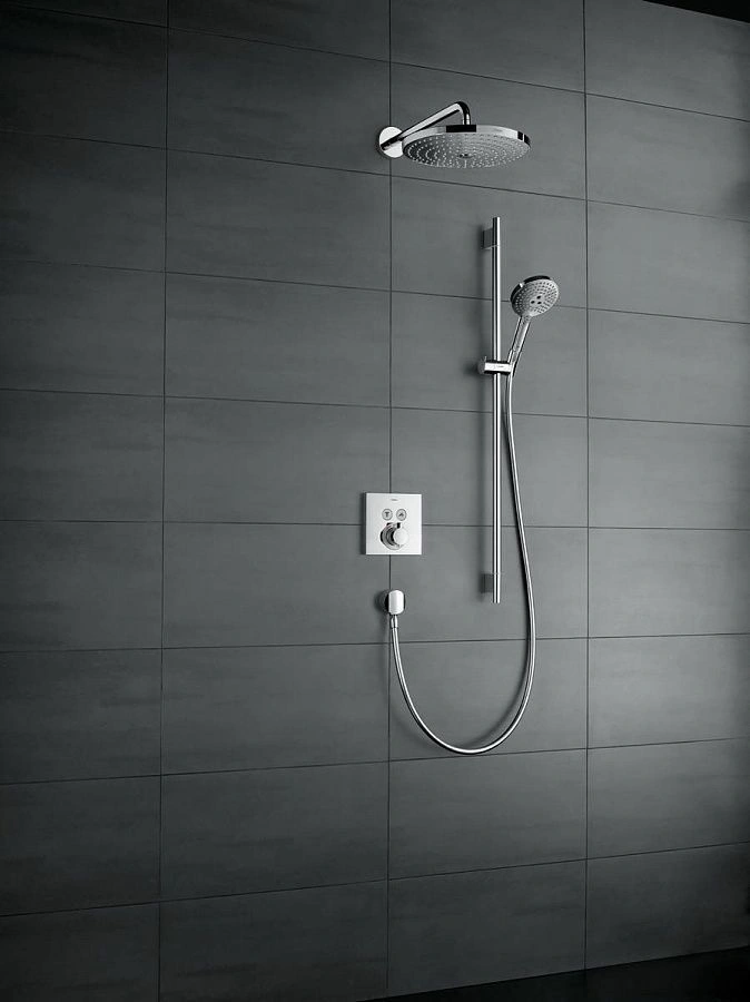 Термостат с двумя запорными вентилями Select Highflow, HANSGROHE