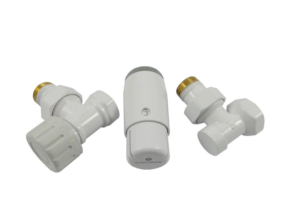 Комплект угловой БЕЛЫЙ DN15 GZ1/2 x GW1/2 с головкой MINI M30x1,5 Standard Mini Schlosser