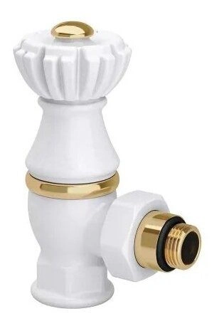 Вентиль 1/2"х3/4" верхний угловой, Белый, серия "Liberty"