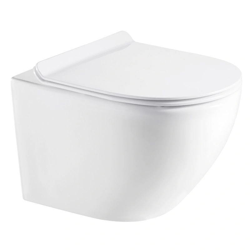 Унитаз подвесной безободковый в комплекте с сиденьем микролифт, Azario Grado 