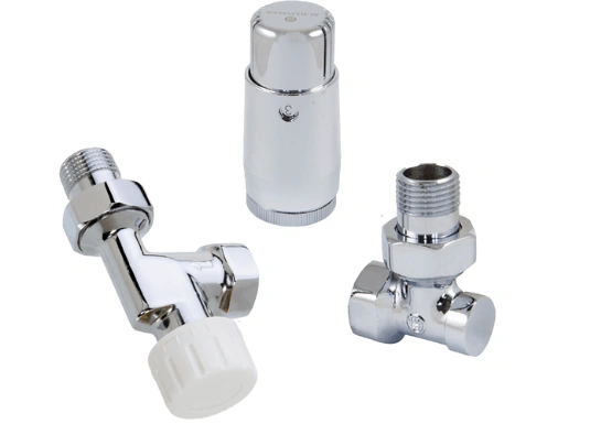 Комплект аксиальный ХРОМ DN15 GZ1/2 x GW1/2 с головкой MINI M30x1,5 Schlosser