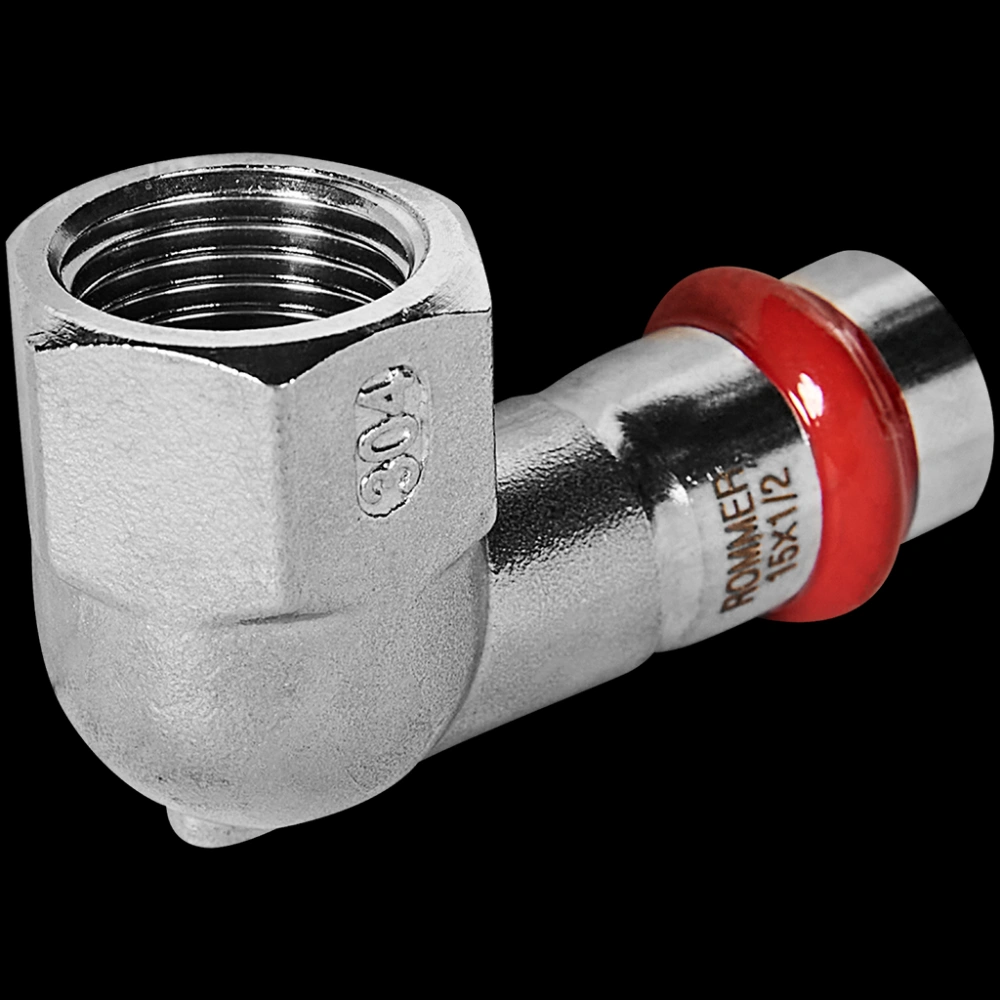 Отвод 15х1/2 ВР нерж. Rommer