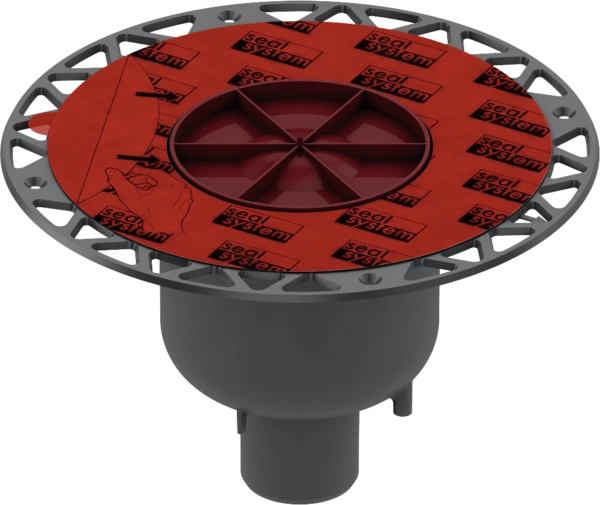 Сифон вертикальный DN 50 с фланцем (без монтажного элемента и решетки) TECEdrainpoint S