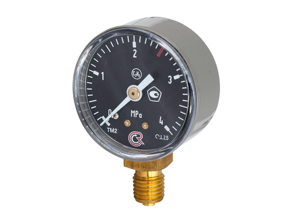 Манометр ТМ-210Р.00 (0..4,0 МПа), М12*1,5, 50мм, кл.т. 2,5, 80С, C2H2 (ацетилен), радиальный