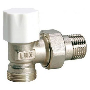 Клапан запорный угловой для стальных труб 3/4" DS 22 Luxor tekna