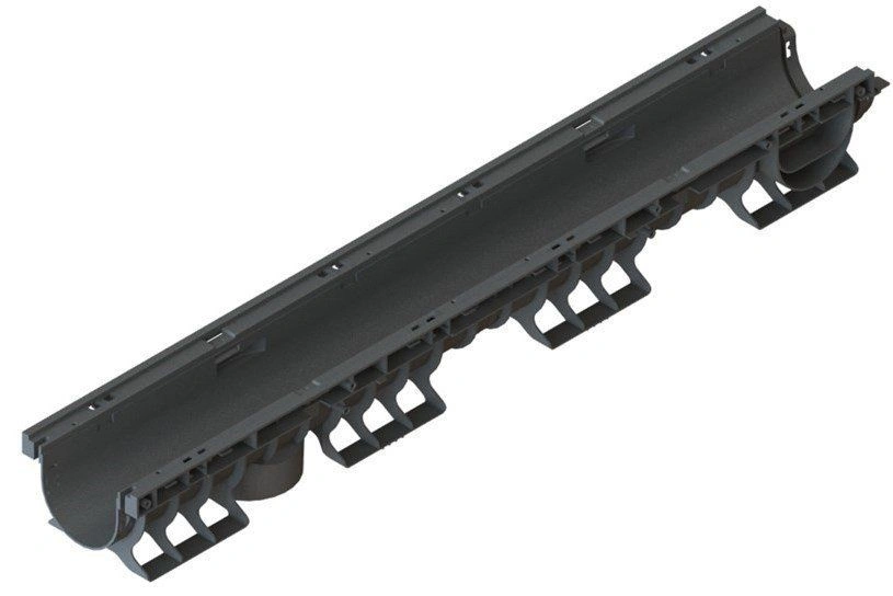 Лоток водоотводный PolyMax Basic ЛВ-10.16.12-ПП пластиковый стандартный борт