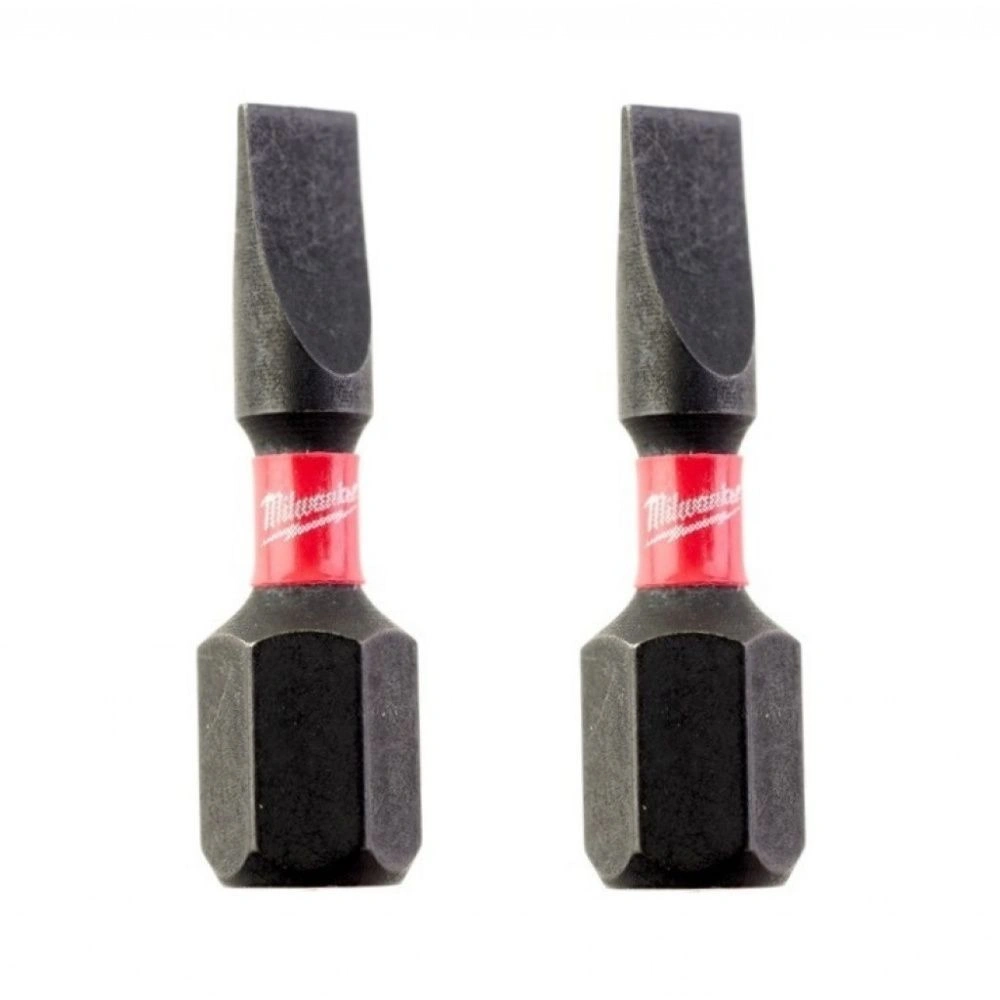 Бита для шуруповерта  Shockwave SL0.8х5.5 25мм  (2шт/уп), Milwaukee