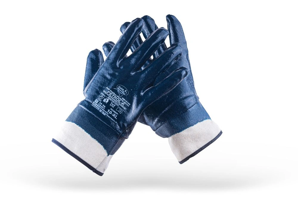 Перчатки нитриловые с манжетом-защитная крага, р.10 (XL) GM1012N-10 Petrol-K 