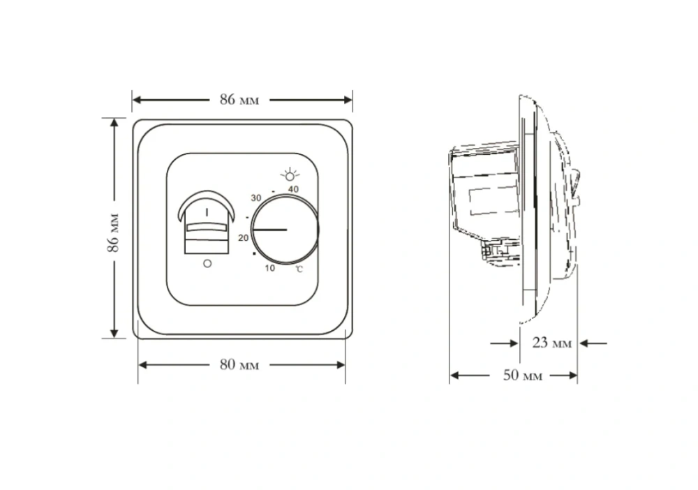 Терморегулятор PRIMOCLIMA BASE, белый