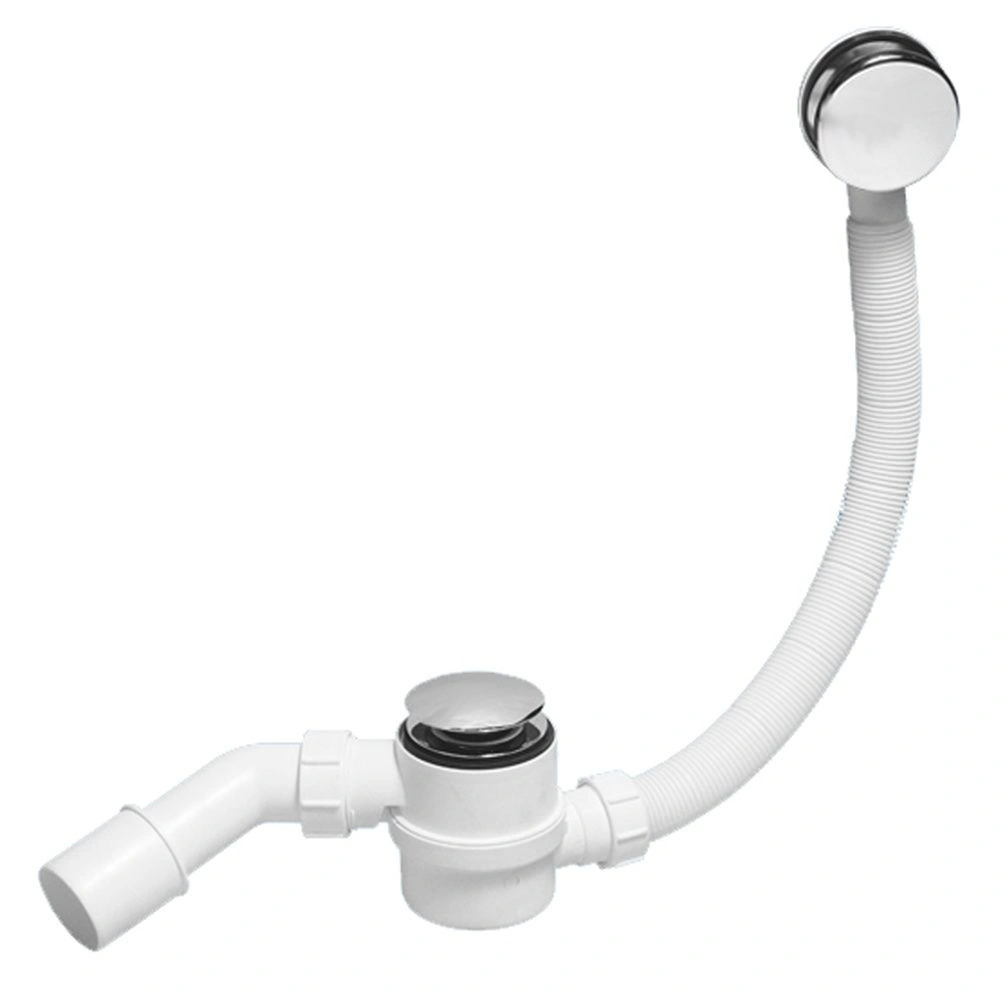 Сифон бутыл. хром (1 1/2"х40мм) перелив.L700хD34мм, реш. 70мм, пробка, H25мм, вых. 40/50мм McAlpine