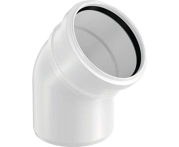 Отвод однорастр 110*45 гр. Uponor Decibel