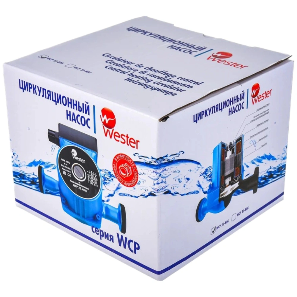 Насос циркуляционный WCP 25-80G (с гайками) Wester