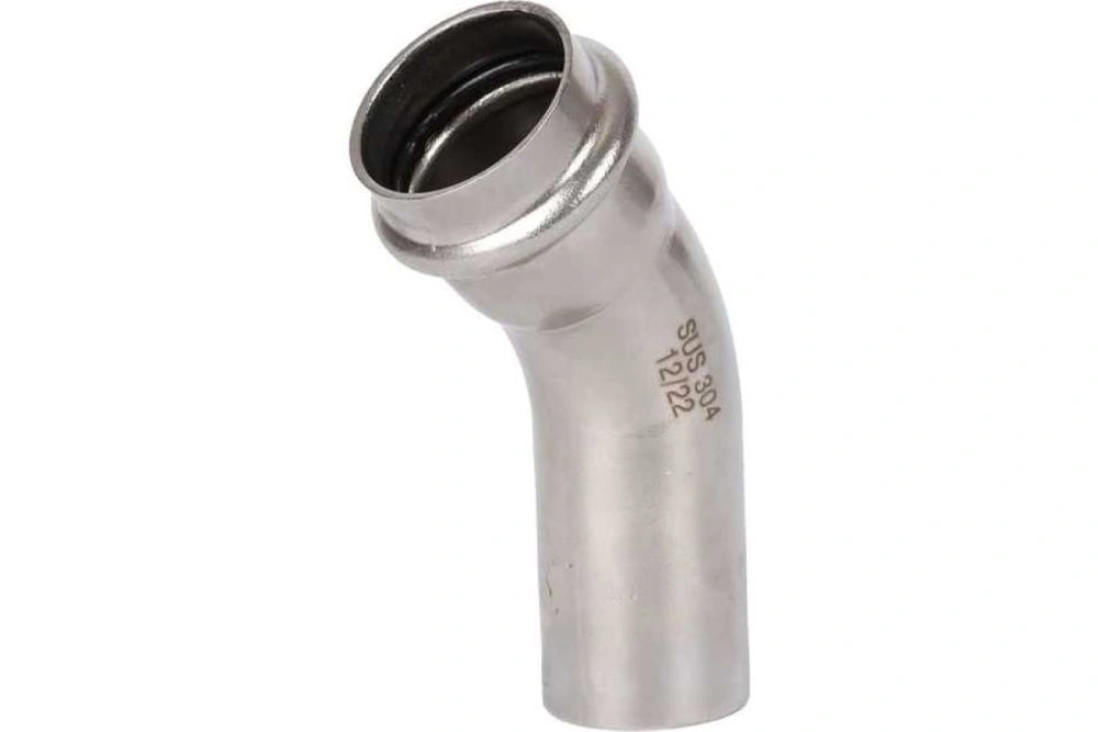Отвод НВ 35х45* нерж. Rommer