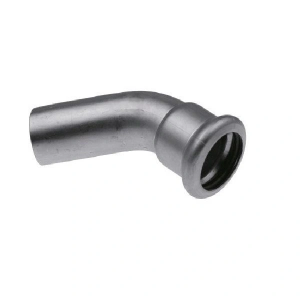 Отвод ниппельный Inox press 15х45* нерж. KAN-Therm