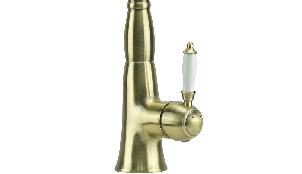 Смеситель для кухни VILLA, с высоким поворотным изливом, бронза, LEMARK