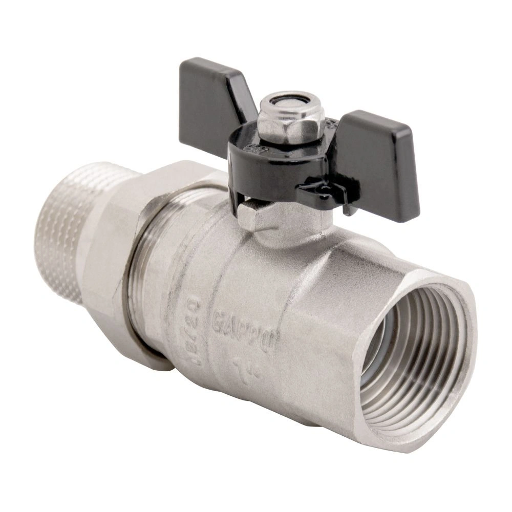 Кран со сгоном НВ 1" бабочка Gappo