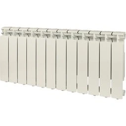 Радиатор алюминиевый STOUT Bravo 350 12 секций боковое подключение RAL9010