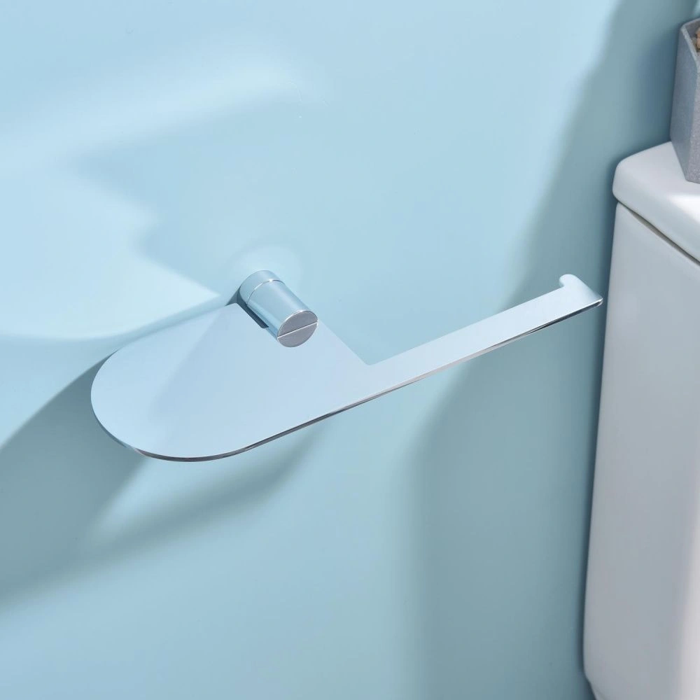 Бумагодержатель с полочкой для телефона (круг), Хром, RAGLO