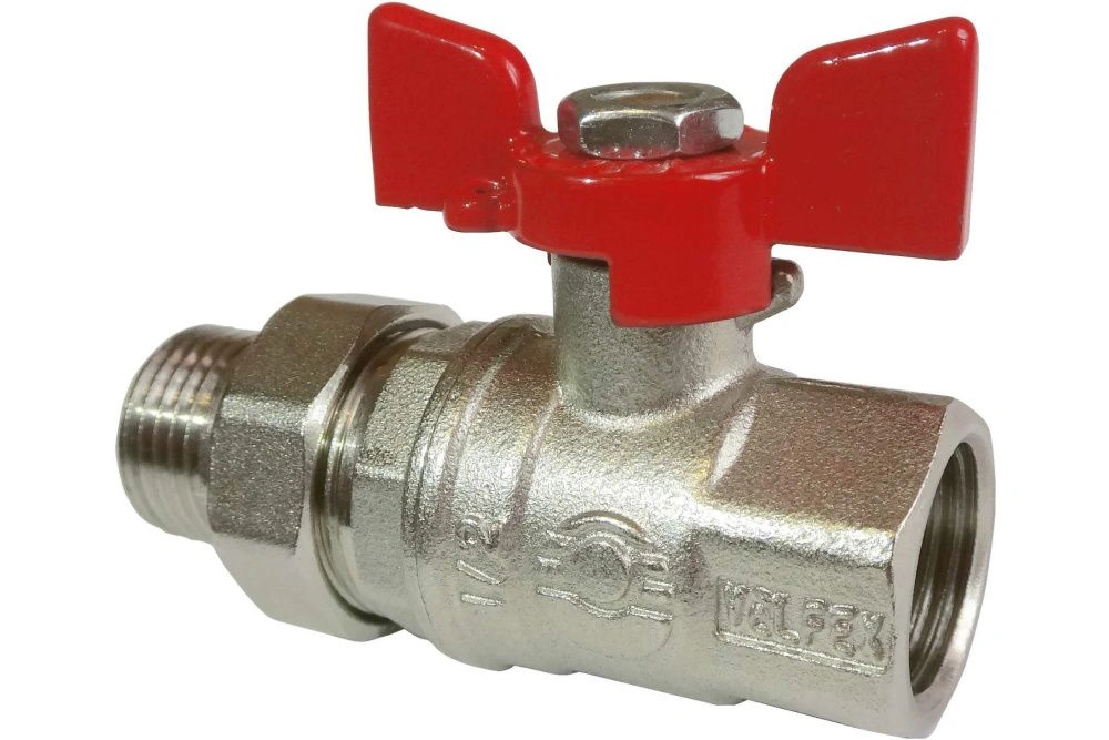 Кран со сгоном НВ  1/2" бабочка Valfex