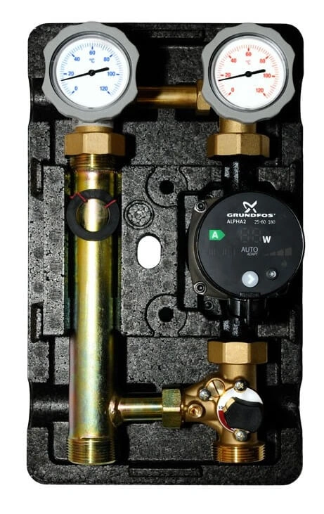 Группа насосно-смеcительная п. 8 MK 1" с насосом Grundfos UPM3 Hybrid 25-70 Meibes