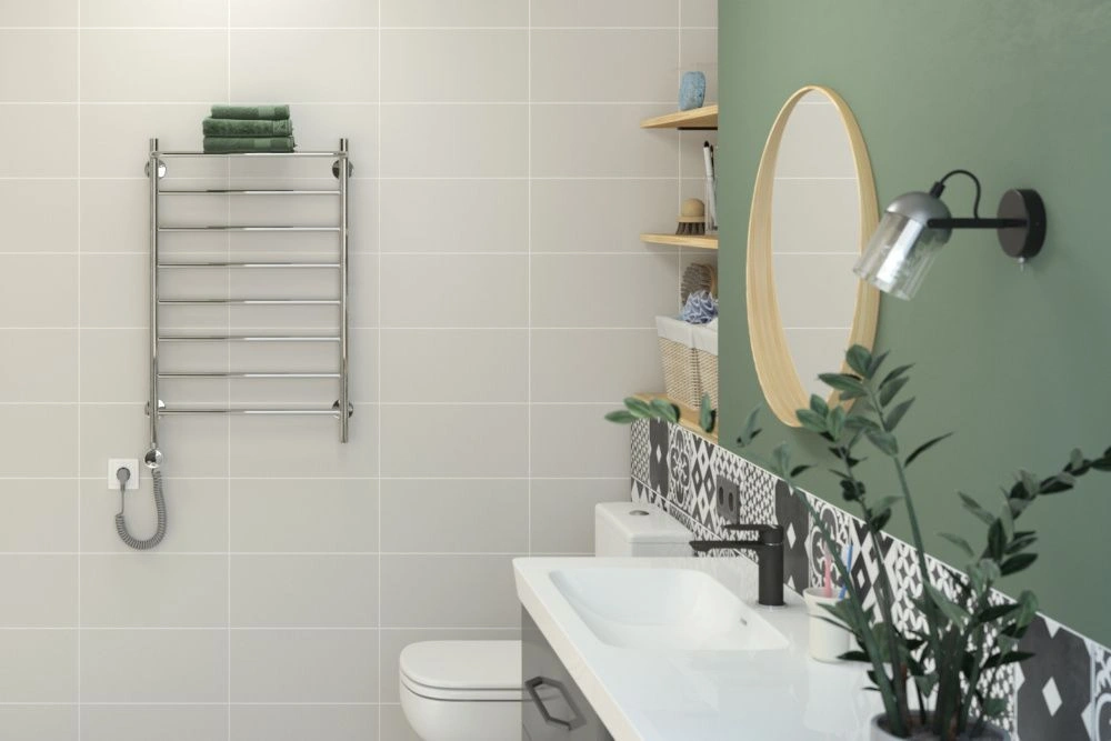 Полотенцесушитель электрический №20 ТП, 800х500 (Полка + 7) П16 Стилье