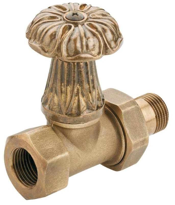 Комплект вентилей Artistic 1/2'F прямой (V67710MA+V67810MA), бронза Carlo Poletti