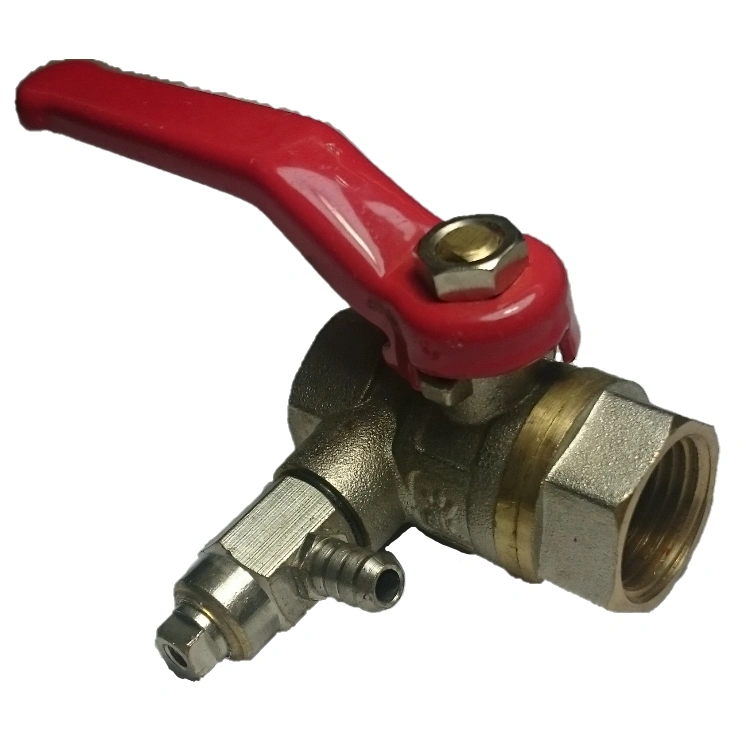 Кран шаровой STC латунный Ду 15 со спускником 