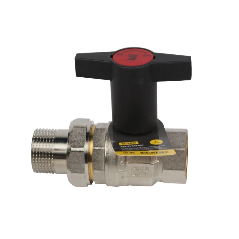 Кран шаровой Strong, полнопроходной, 1/2", НВ с разъемным соединением, ручка из полимера ELSEN