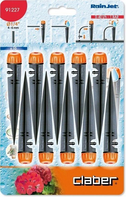 Микроразбрызгиватель капельный на штыре 0-40 L/H (10шт), BL