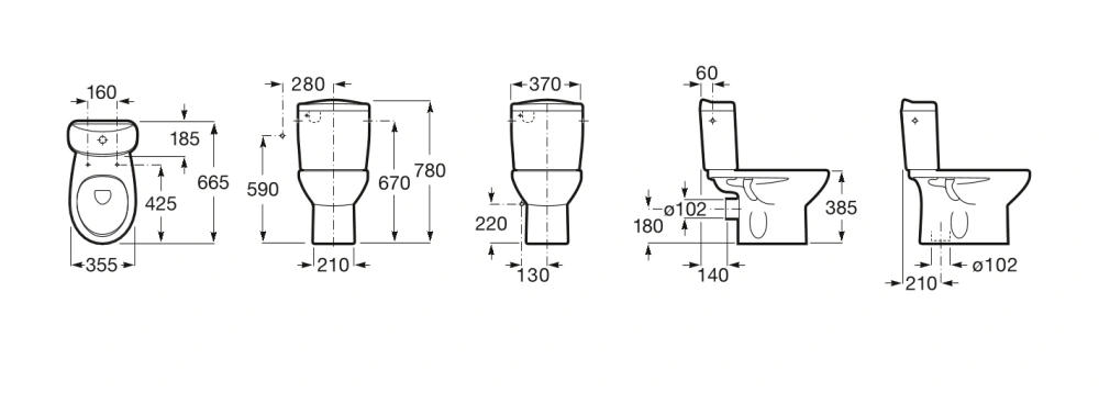 Бачок для унитаза Victoria, двойной смыв, Roca