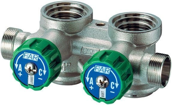 Коллектор регулирующий параллельный  3/4 правый (холодный) FAR