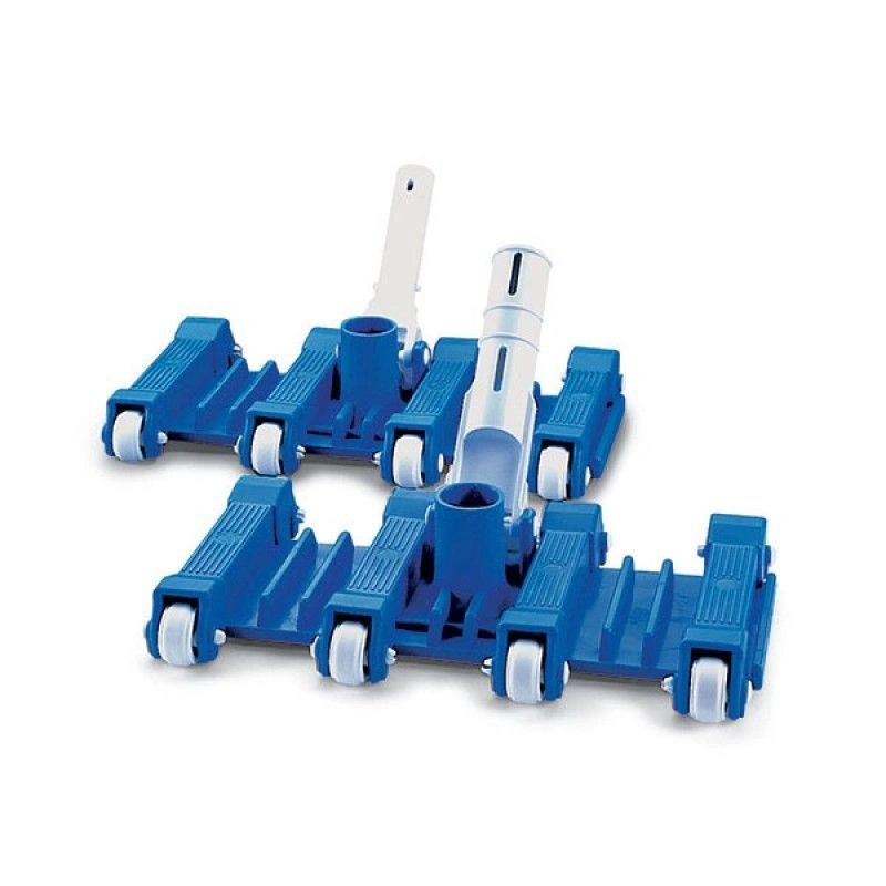 Щетка-насадка прямоугольная с колесиками,  крепление - зажим 