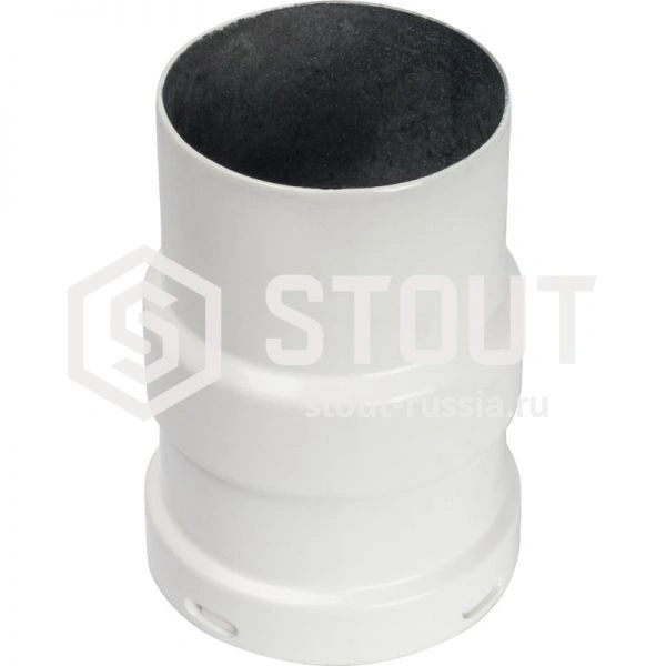 Элемент дымохода горизонтальный DN80 п/м с патрубком для отвода конденсата STOUT