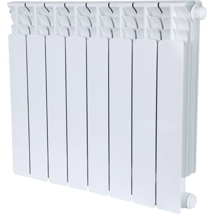 Радиатор биметаллический секционный Space 500/90 мм 8 секций белый нижнее правое подключение STOUT