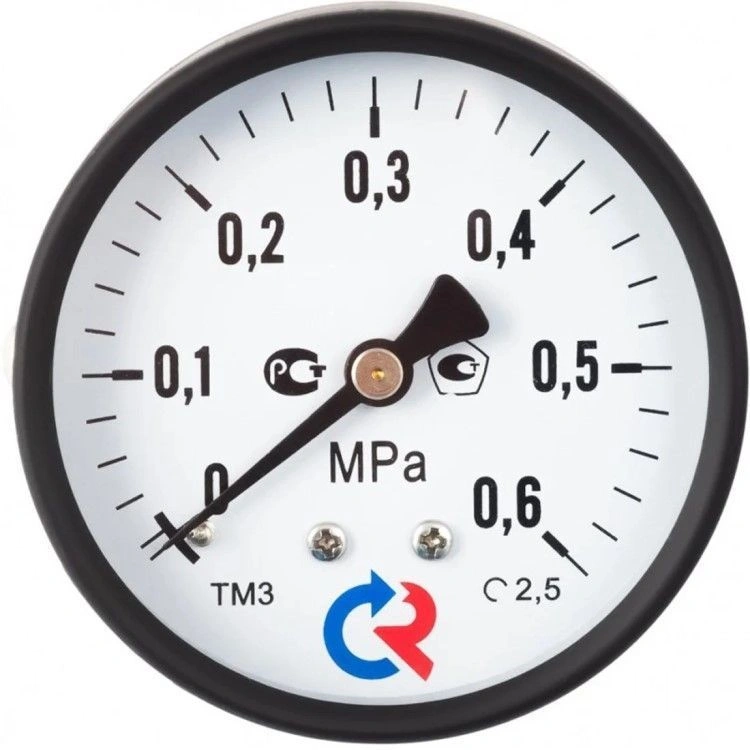 Манометр ТМ-110Т.00 (0..0,6 МПа), G1/8", 40мм, кл.т. 2,5, 150С, аксиальный