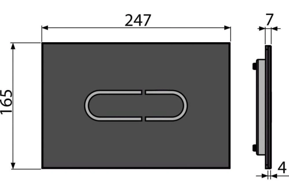 Клавиша бесконтактная, с подсветкой. стекло-черный ALCA PLAST