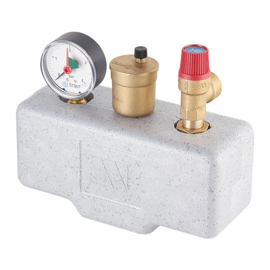 Группа безопасности котла 1" до 50 кВт в теплоизоляции STOUT