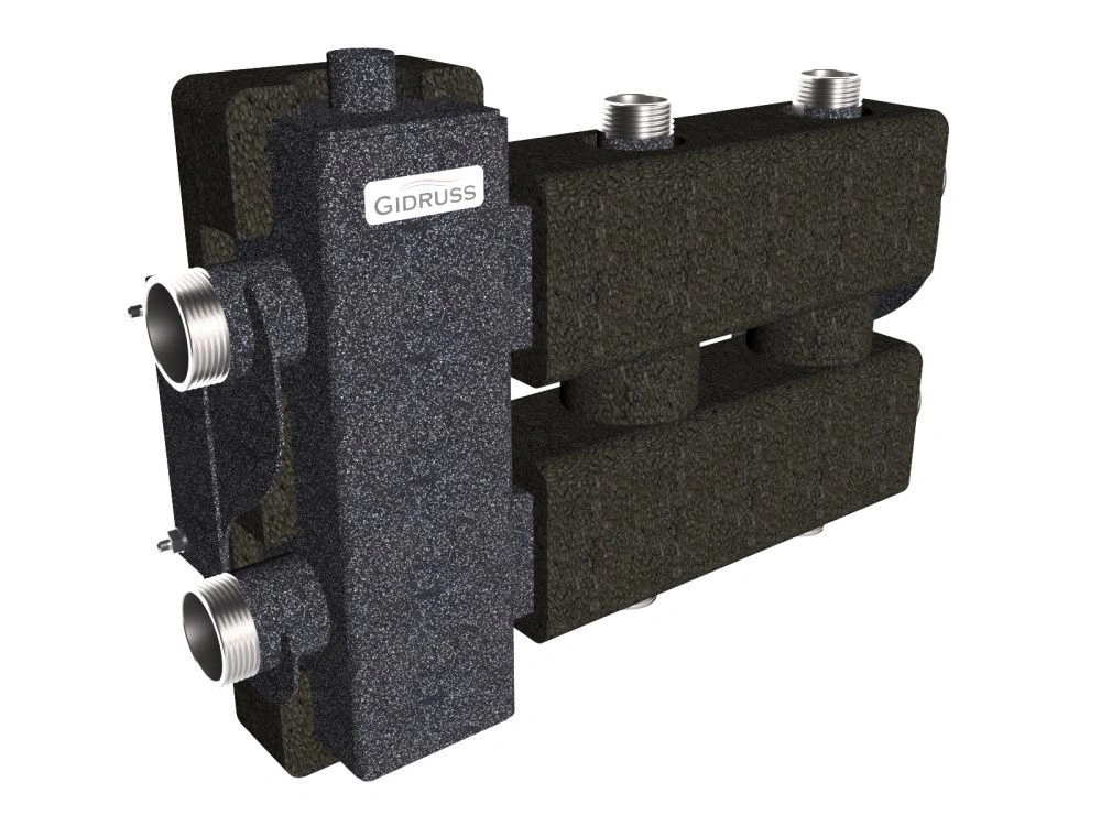 Балансировочный коллектор BM-80-3DU.EPP (до 80 кВт, подкл. котла 1 1/4, 1+1 контура G 1, б.к.G 1 1/4