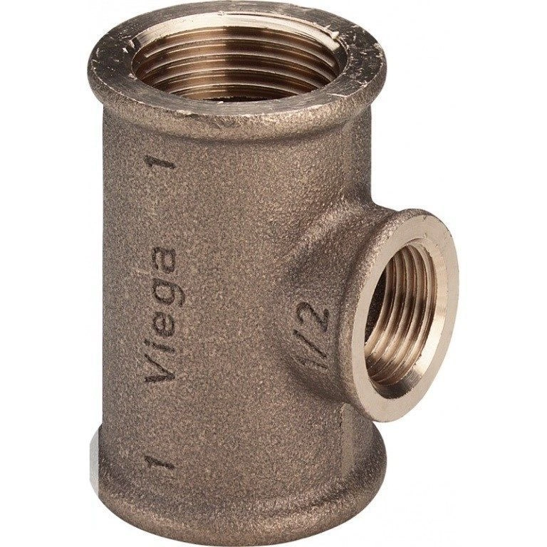 Тройник ВР 1 х 1/2 х 1 (бронза) Viega