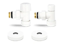 Комплект радиаторных клапанов 1/2х3/4Ek угловой белый Varmega