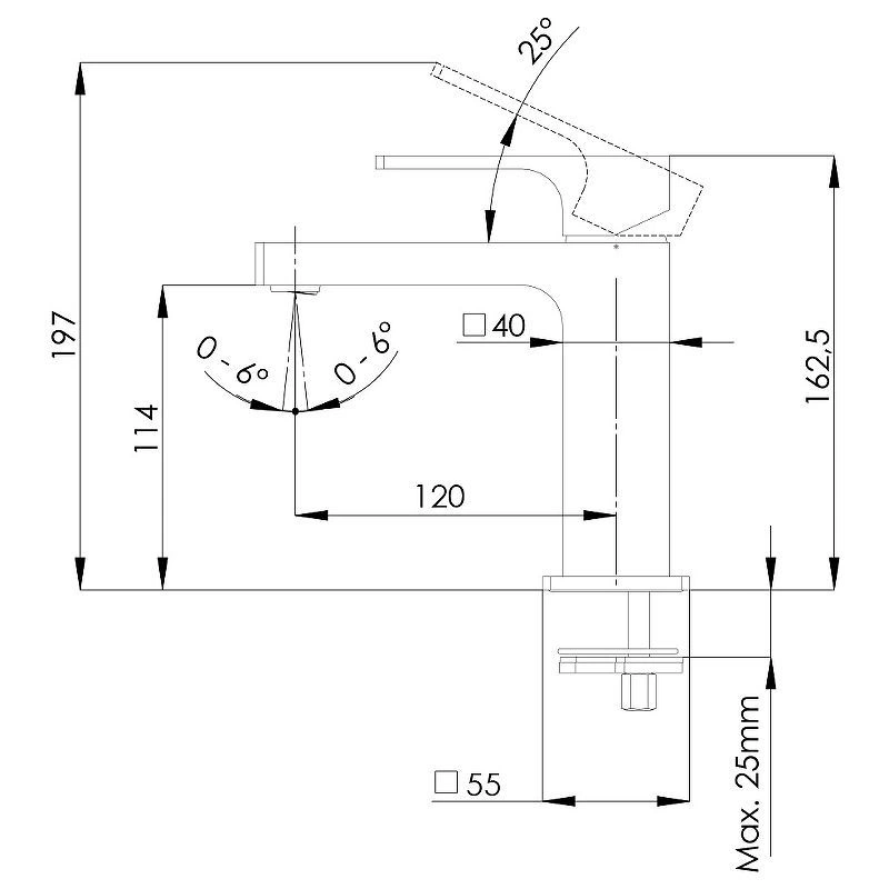 Смеситель для раковины Absolute хром Remer, в наличии