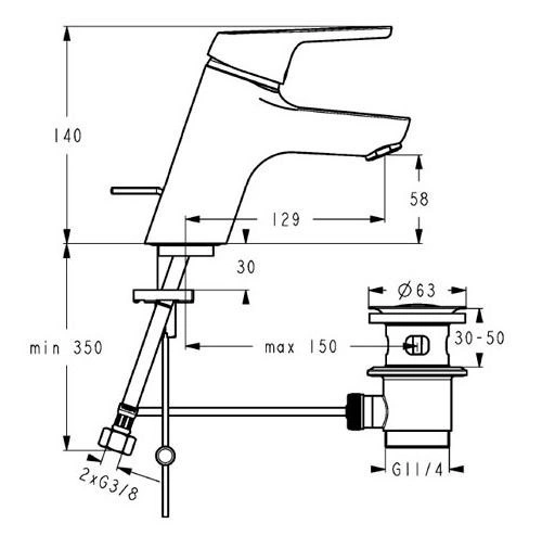 Смеситель для раковины Cerasprint 2012 IDEAL STANDARD