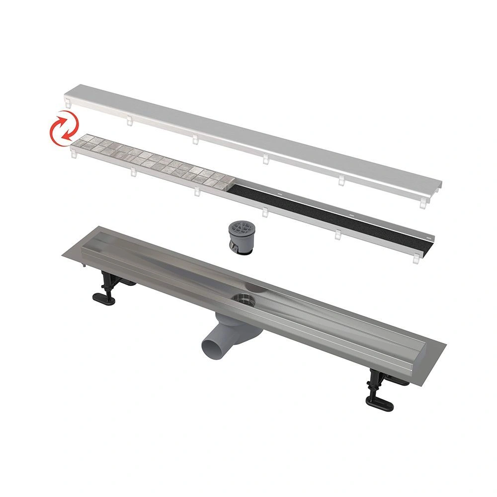 Водоотводящий желоб с двухсторонней решеткой DOUBLE 850 мм нерж. ALCA PLAST