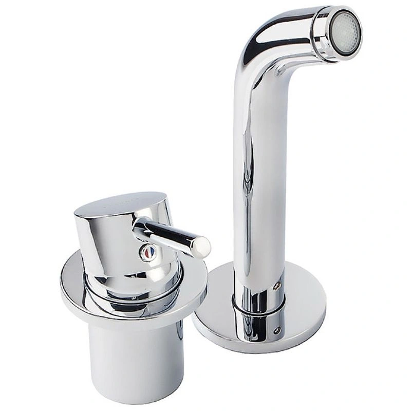 Смеситель для раковины встраиваемый BOZZ (излив 230 мм) на 2 отверстия, хром KLUDI