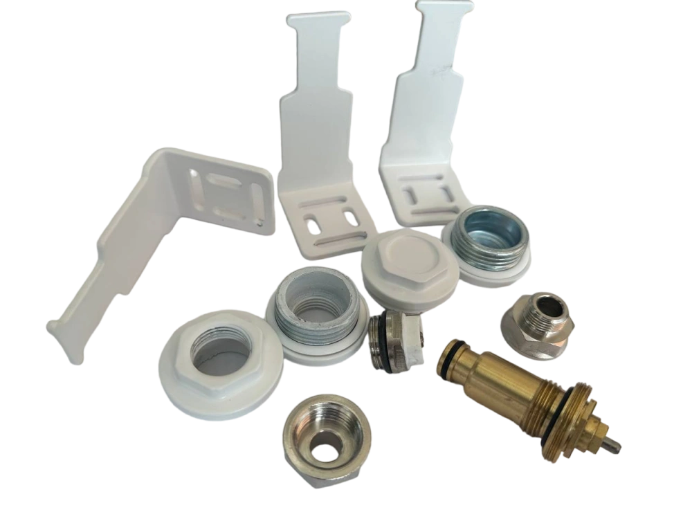 Комплект нижнего подключения Silver RAL 9016 матовый