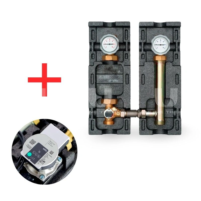 Насосная группа V-MK 1 1/4" с насосом Wilo PARA SC 7.0, со смесителем, подающая линия слева